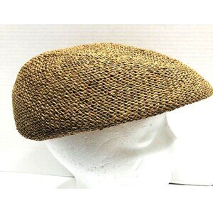 Woven Fiber Straw Newsboy Hat Unisex Small Ivy Flat Cap‎ Gatsby Jockey Korea